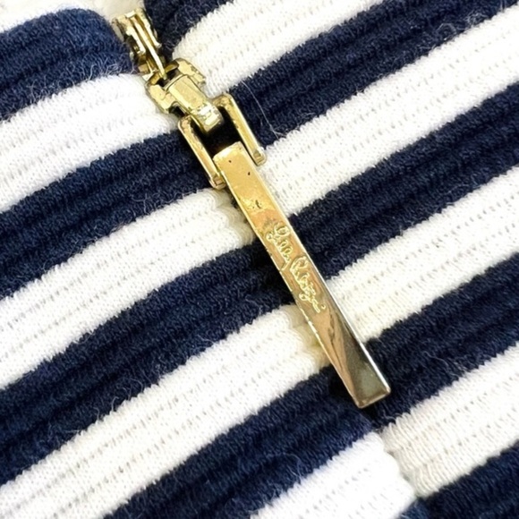 Lilly Pulitzer Dress Janice Shift True Navy Ottoman Stripe, Small - Picture 5 of 15